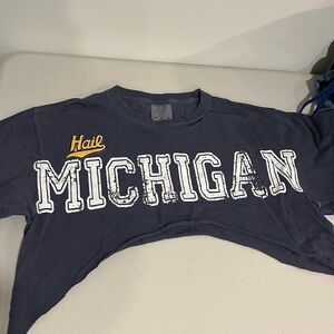 University of Michigan custom crop top